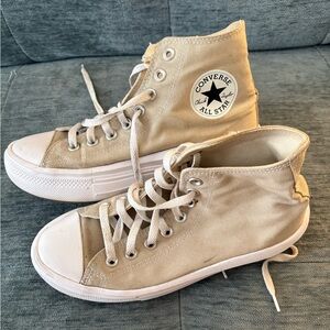 Converse Beige High-Top Sneakers